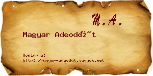 Magyar Adeodát névjegykártya
